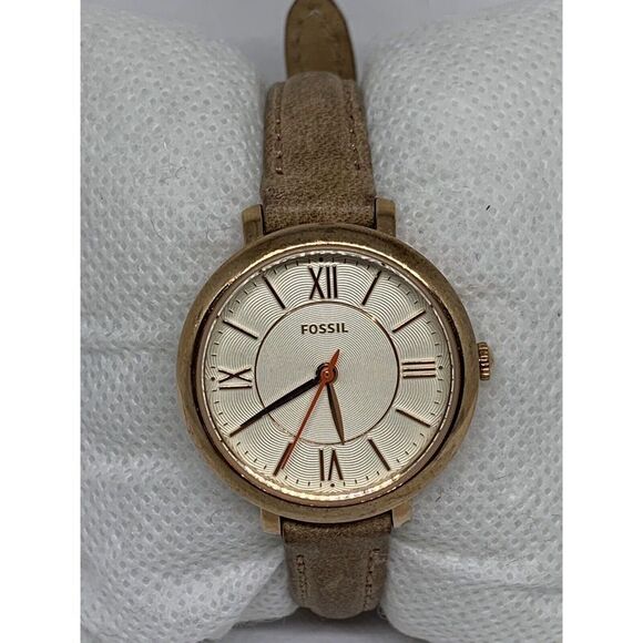 Fossil ES3802 Jacqueline Women's Leather Analog Silver Dial Quartz Watch AA356 - Picture 2 of 11